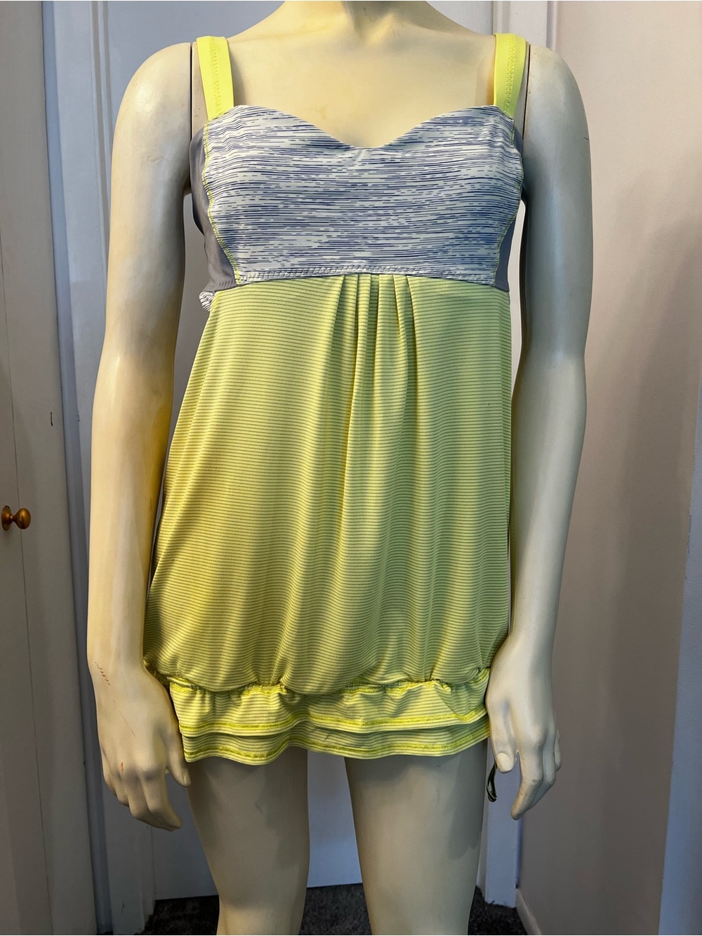 lululemon athletica Yellow & Heather Gray Empire-Style Camisole